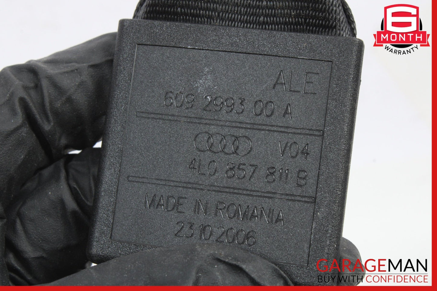 2007-2015 Audi Q7 4L Rear Left/Right 3rd Row Seat Belt 4L0857811B Genuine