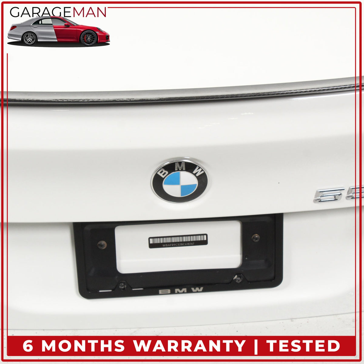 2011-2016 BMW 550i Rear Deck Trunk Lid Panel Alpine White 7240552 OEM