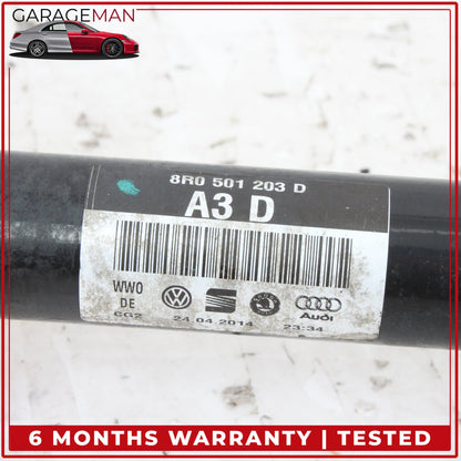 2011-2018 Audi A8 A6 A7 AWD Rear Left Side CV Axle Drive Shaft 8R0501203D OEM