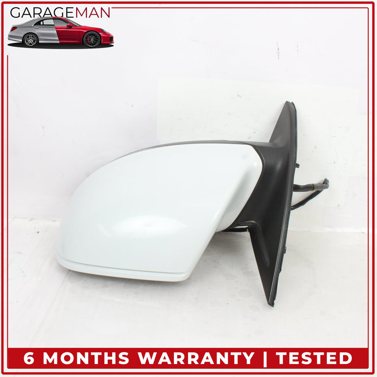 2010-2015 Audi Q7 Left Side Door Heated Rear View Mirror w/ Blind Spot White OEM