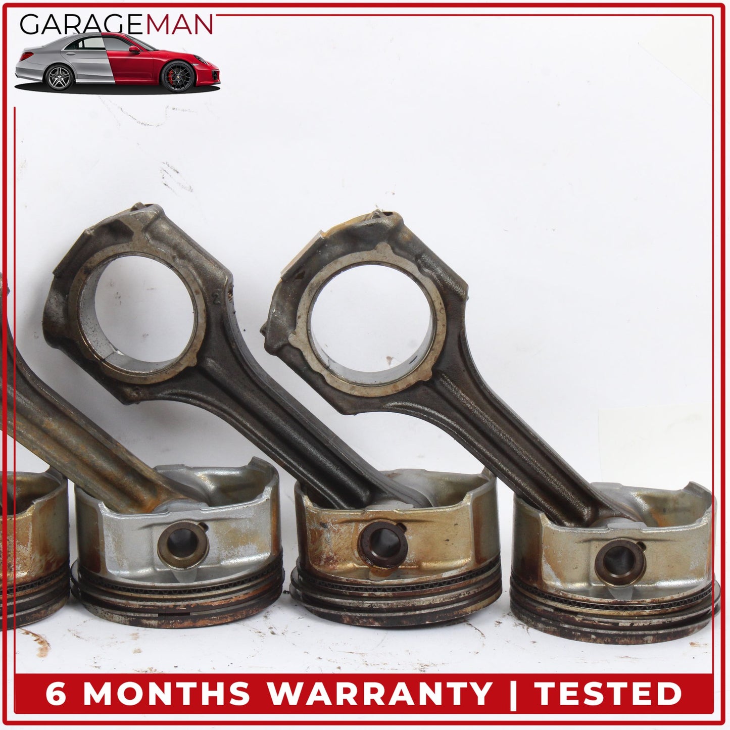 1998-2006 Mercedes W220 S430 Engine Motor Piston Connecting Rod Set of 8 OEM
