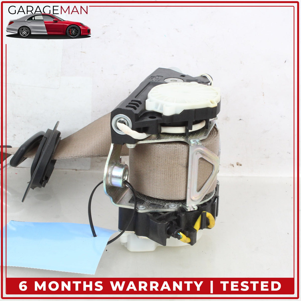 2010-2016 Porsche Panamera 970 Front Left Driver Side Seat Belt Beige OEM