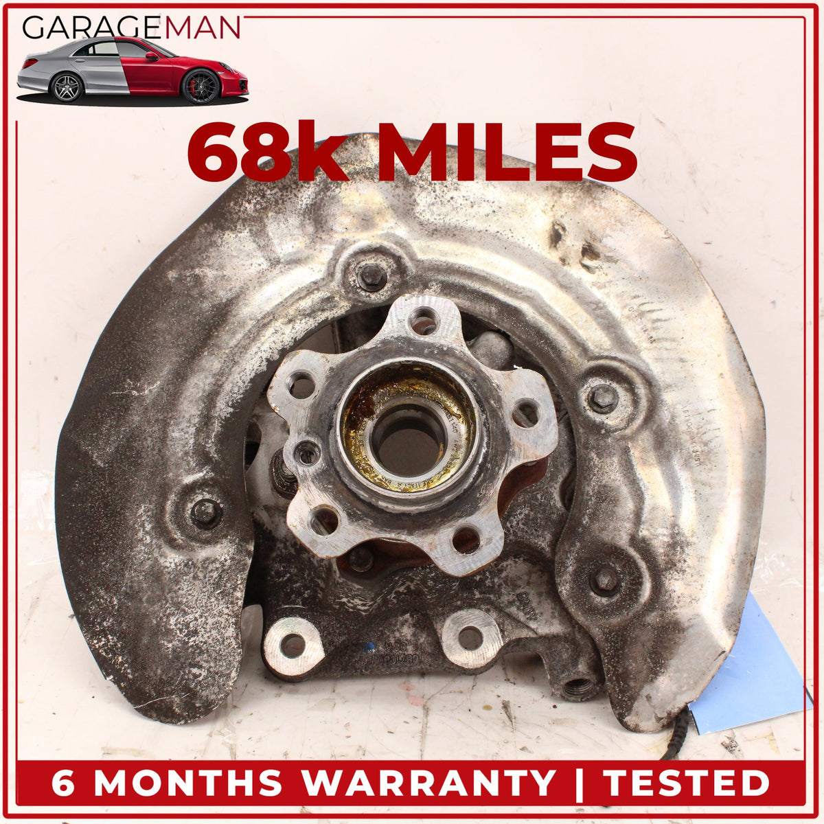 2018-2024 BMW X3 G01 AWD 3.0L Rear Right Spindle Knuckle Wheel Hub w/ Shield OEM
