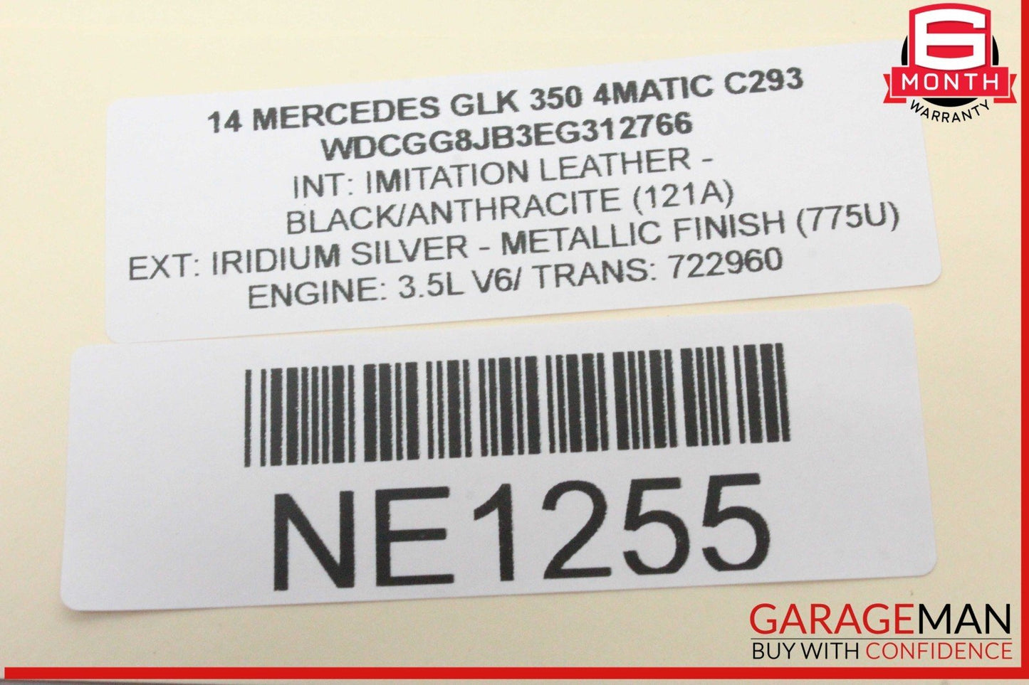 10-15 Mercedes X204 GLK350 Right Passenger Side Roof Curtain Safety Air Bag OEM