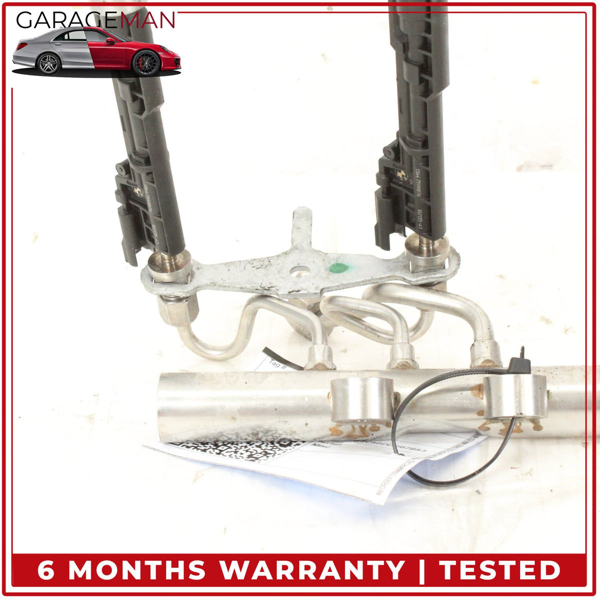 2013-2019 BMW 650i F06 Sedan Fuel Rail w/ Injectors 8649320 OEM
