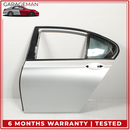 2009-2015 BMW 740i F01 Rear Left Driver Side Door Shell Silver Metallic OEM