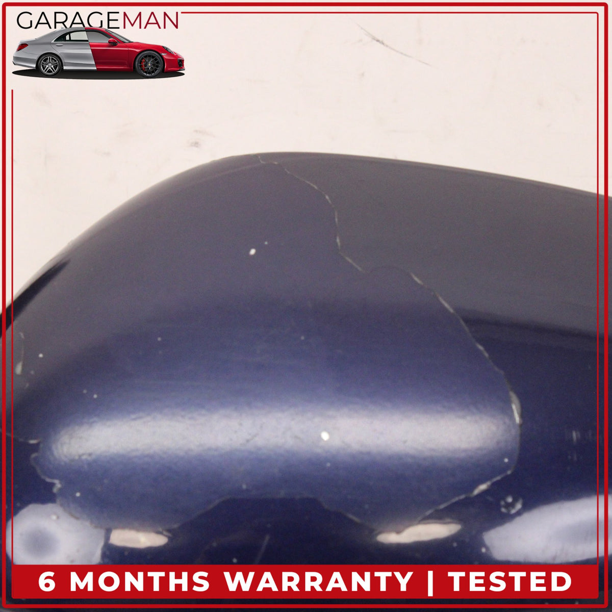 1999-2005 Porsche 911 Carrera 996 Left Door Rear View Mirror Blue Metallic OEM