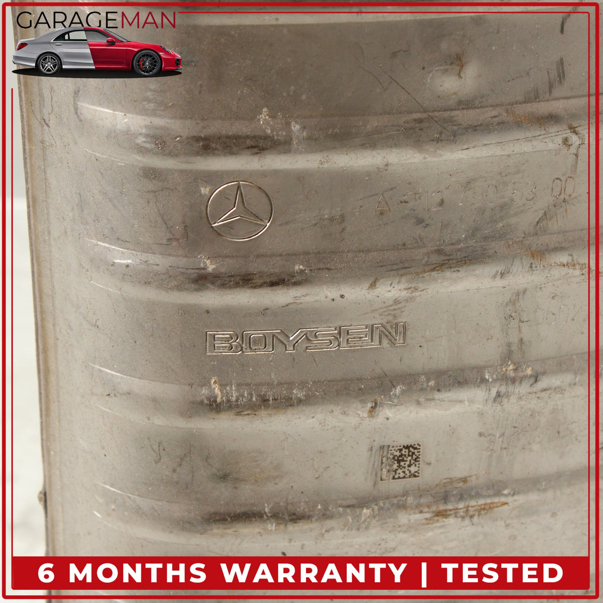 2014-2016 Mercedes W212 E250 Diesel Exhaust Mid Pipe Resonator Silencer OEM