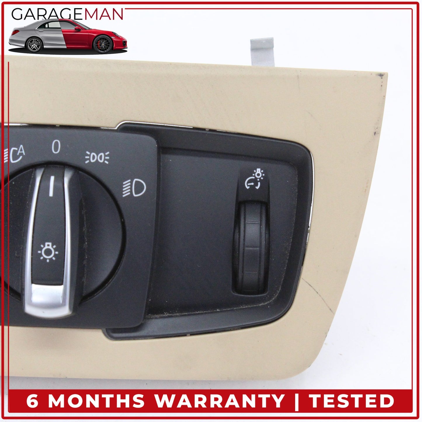 2012-2020 BMW 430i F36 Headlight Control Switch Panel w/ Trim Beige 9393941 OEM