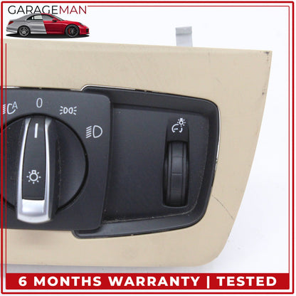 2012-2020 BMW 430i F36 Headlight Control Switch Panel w/ Trim Beige 9393941 OEM