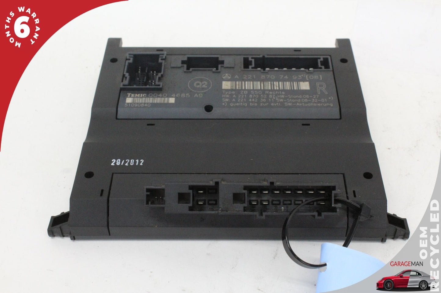 2007-2013 Mercedes S550 W221 Front Right Seat Control Module 2218707493 OEM