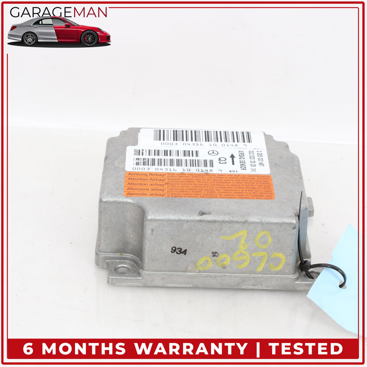 2000-2006 Mercedes W215 CL600 CL500 Airbag Air Bag Sensor SRS Control Module OEM
