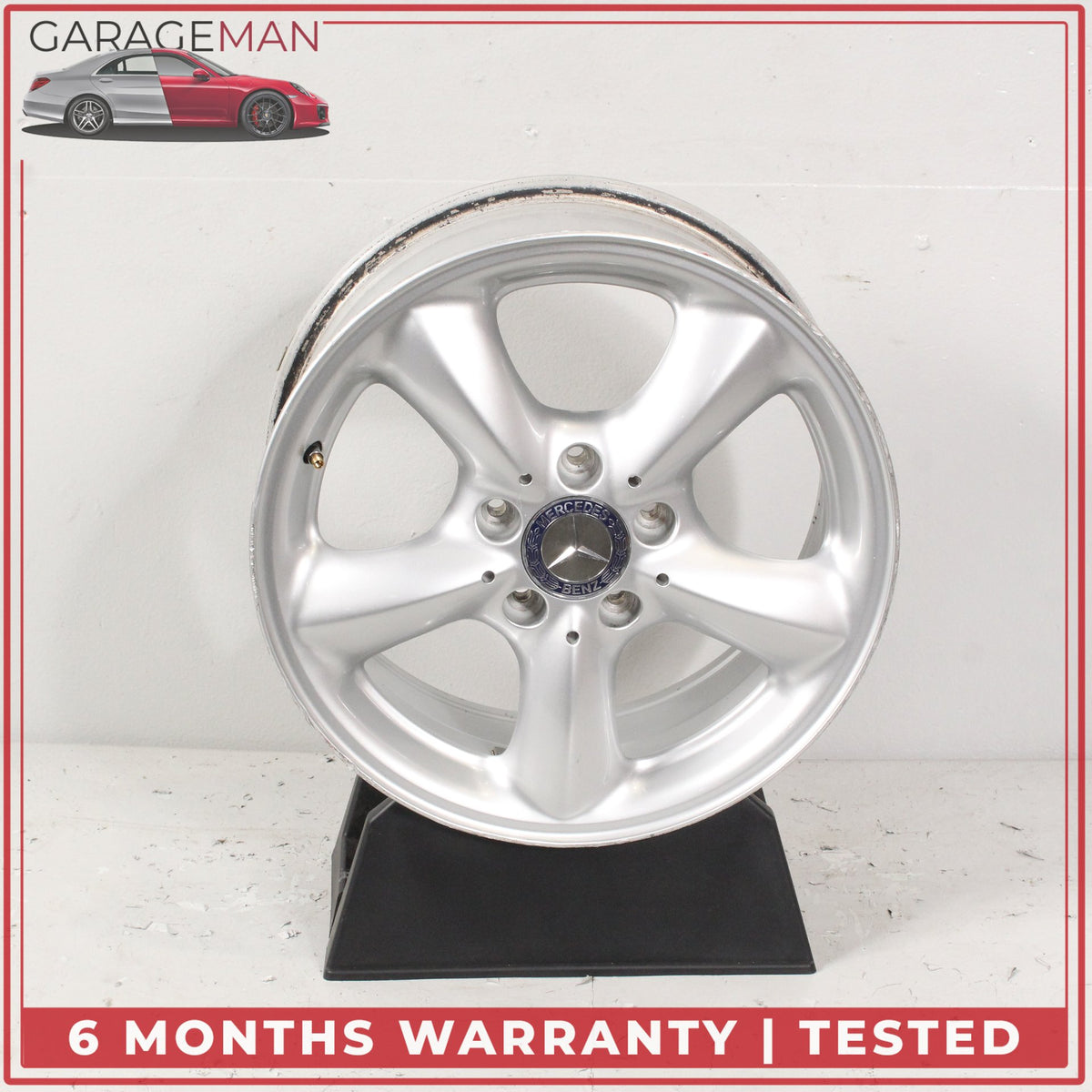 2001-2004 Mercedes R170 SLK320 Front Side Wheel Rim 7JX16H2 ET37 1704010702 OEM