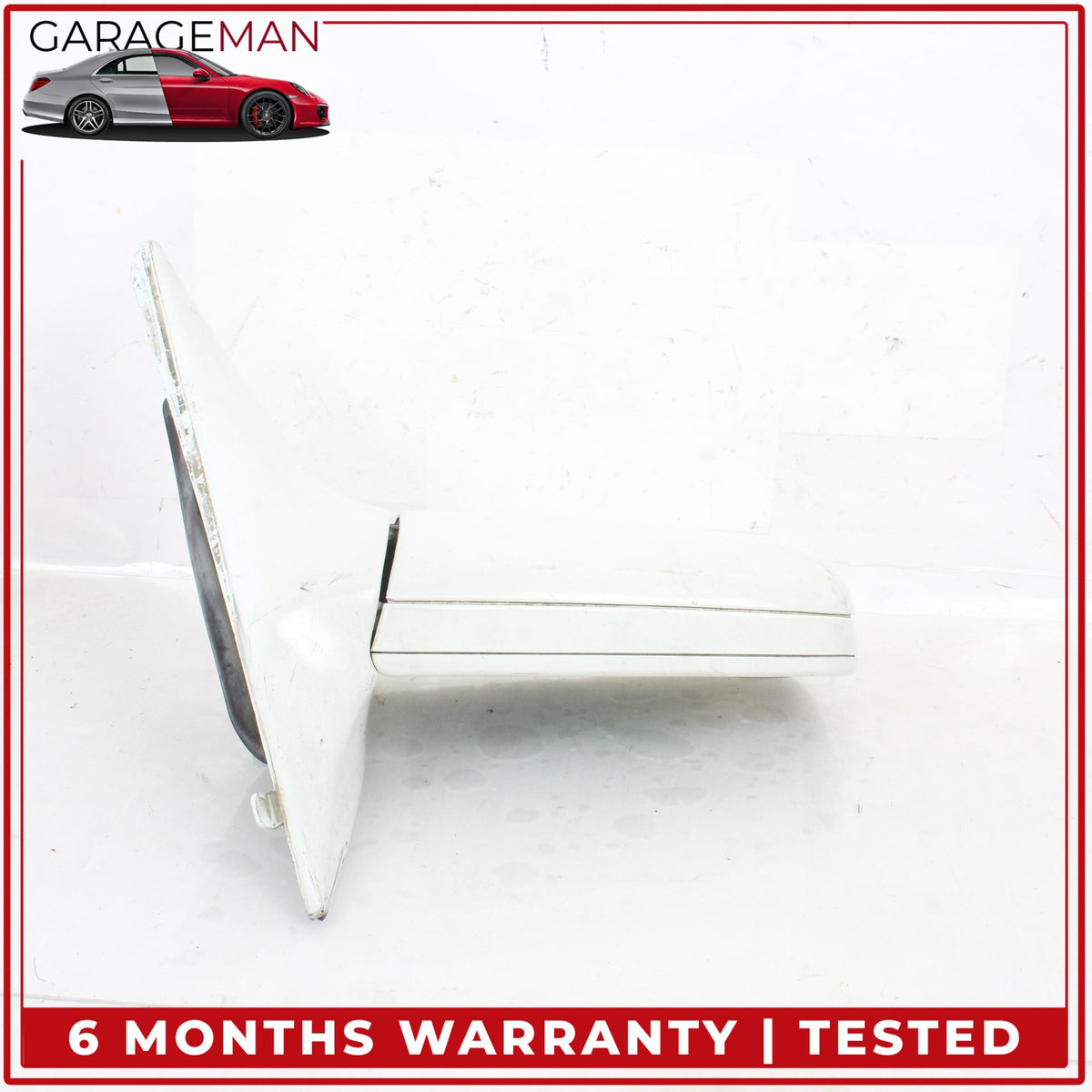 1992-1995 Mercedes W140 S500 Front Right Side Door Rear View Mirror White OEM