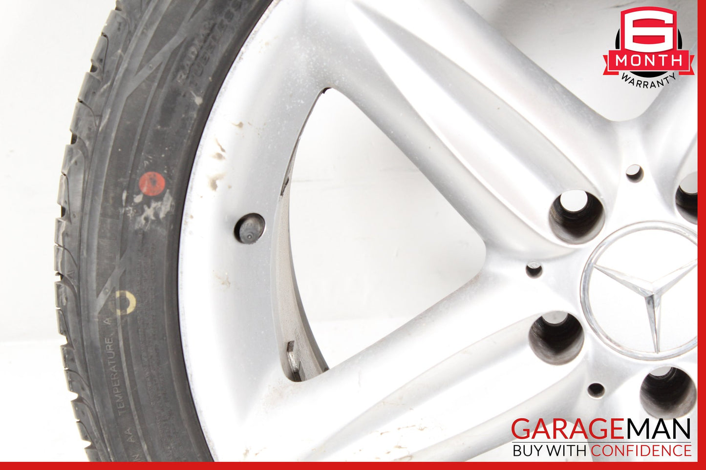 2003-2006 Mercedes R230 SL500 5 Spoke Rear Wheel Rim w/ Tire 9.5JX18H2 ET40 OEM