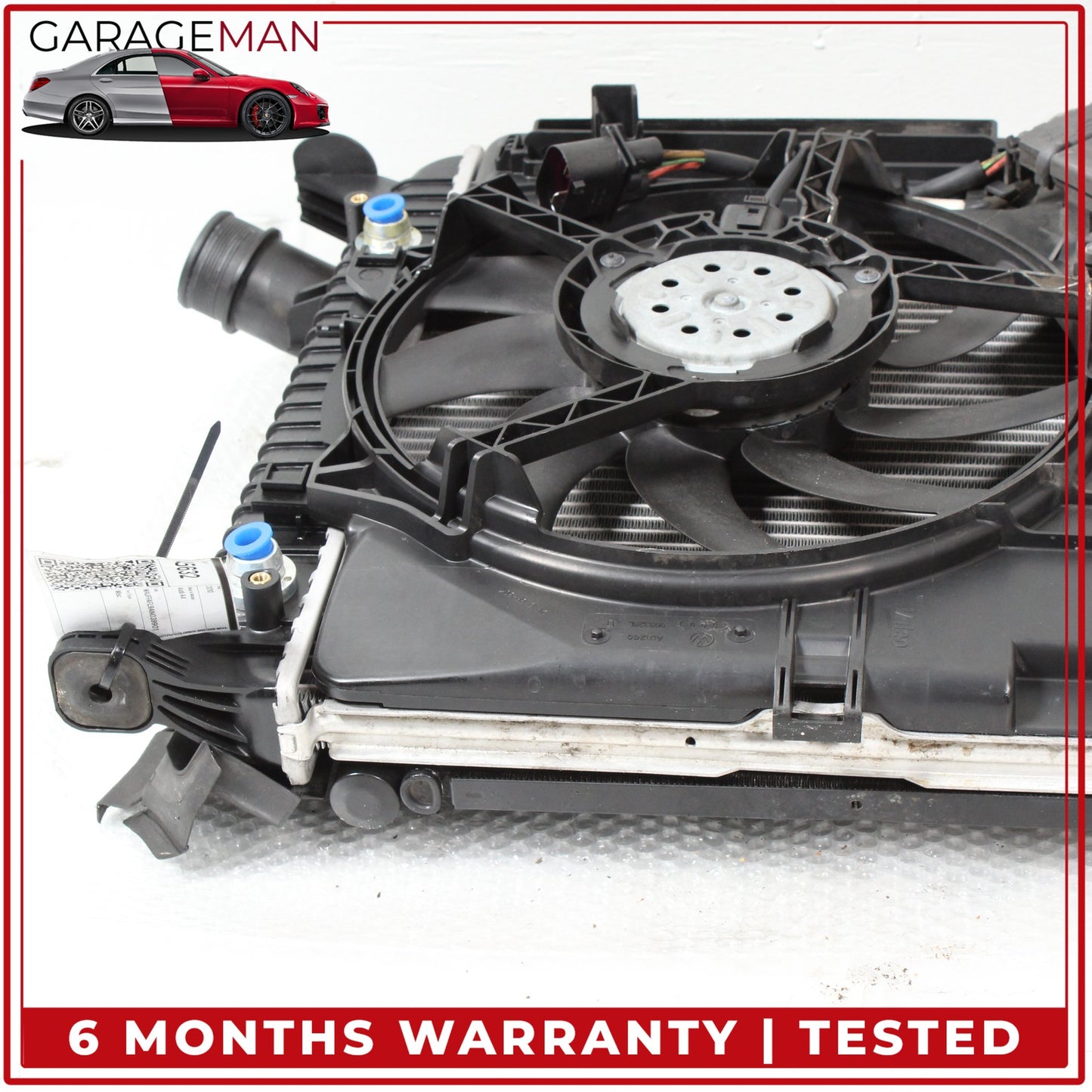 2009-2016 Audi A4 Radiator w/ Radiator Cooling Fan Assembly 8K0121003AD
