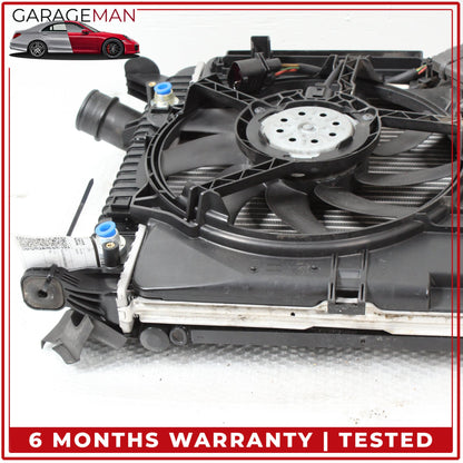 2009-2016 Audi A4 Radiator w/ Radiator Cooling Fan Assembly 8K0121003AD