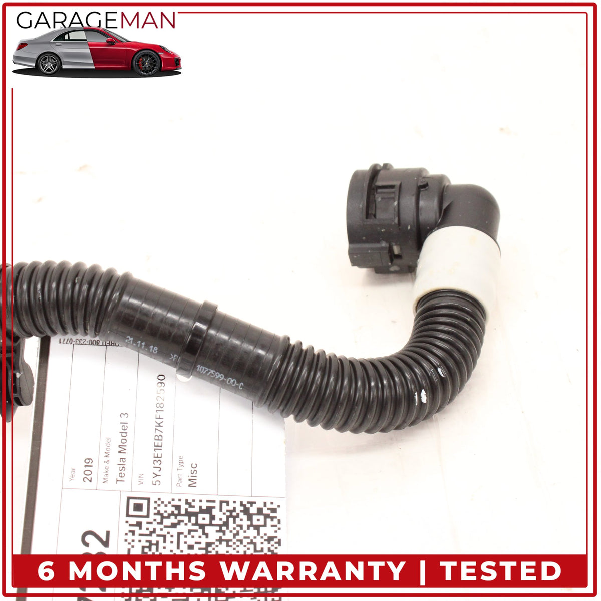 2017-2023 Tesla Model 3 Front Drive Unit Oil Cooler Outlet Hose Tube Pipe OEM