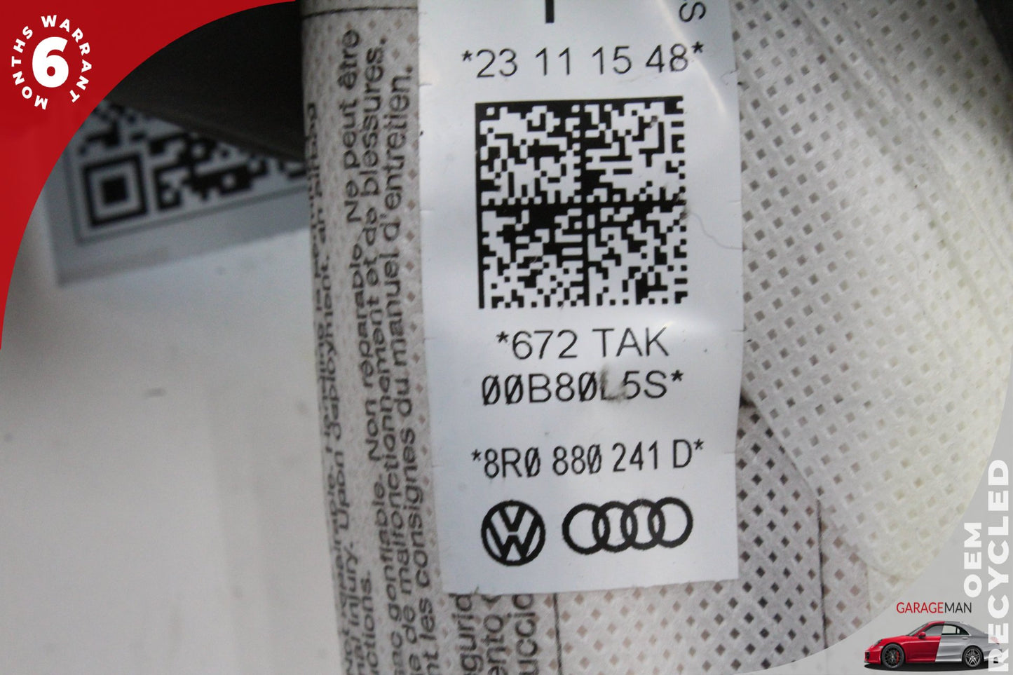 2013-2017 Audi SQ5 Q5 Front Left Driver Seat Airbag Air Bag 8R0880241K OEM