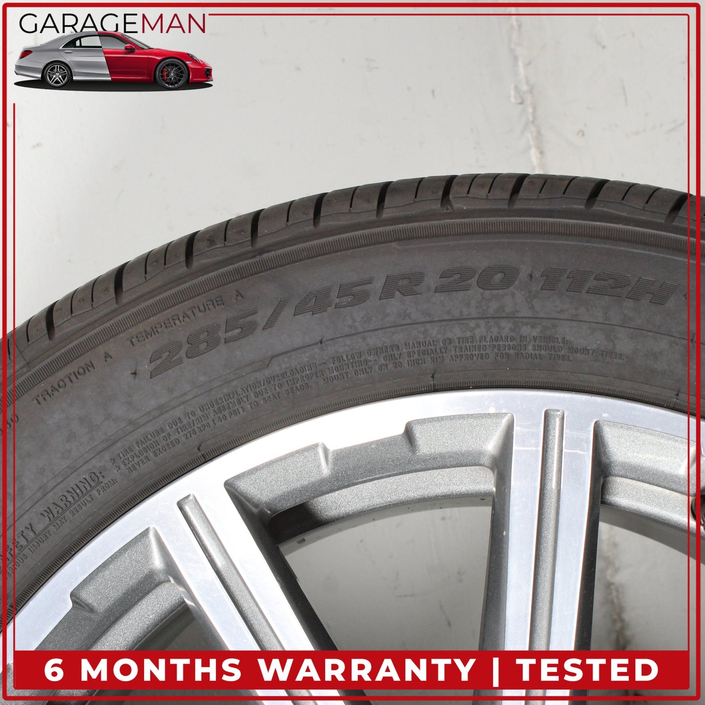 2017-2025 Audi Q7 SQ7 10 Spoke Wheel Rim w/ Tire 9JX20H2 ET33 4M0601025AD OEM