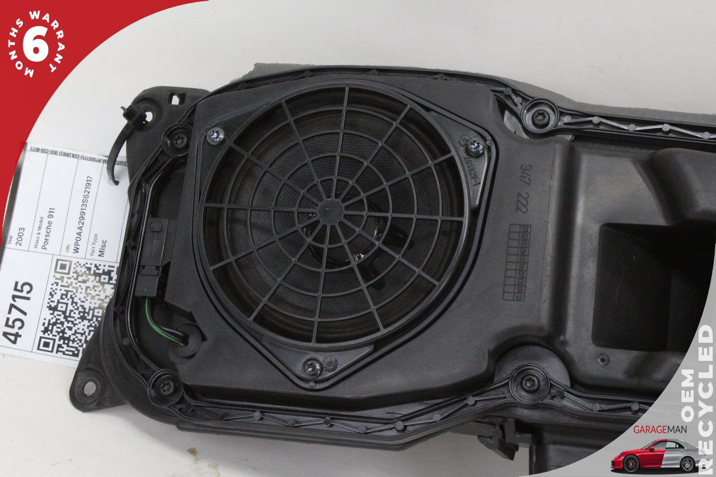 1999-2005 Porsche 911 996 Coupe Front Right Door Audio Sound Speaker 99664556200