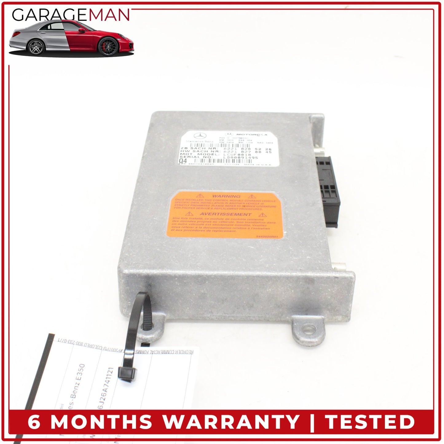 2006-2012 Mercedes-Benz E350 W211 Sedan Voice Communication Control Module 2218205226 OEM