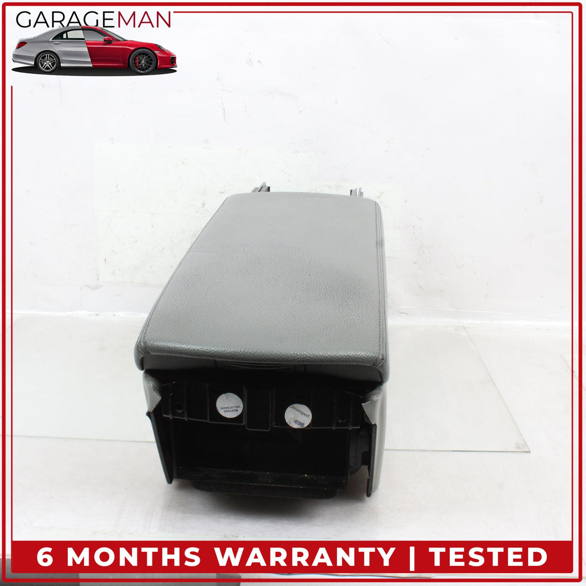 2003-2006 Mercedes R230 SL500 Front Center Console Armrest Arm Rest Gray OEM