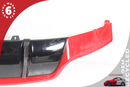 2013-2015 Audi RS5 AWD Rear Lower Bumper Diffuser Valance Panel Black &amp; Red OEM
