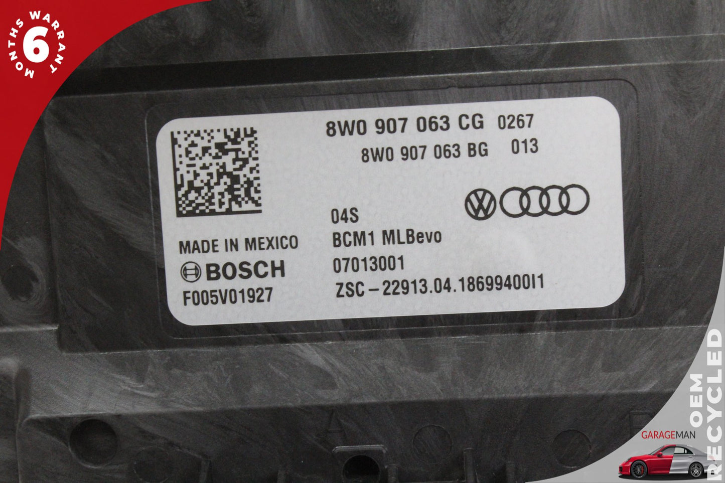 2017-2022 Audi Q5 FY Station Wagon Body Control Module 8W0907063CG Genuine