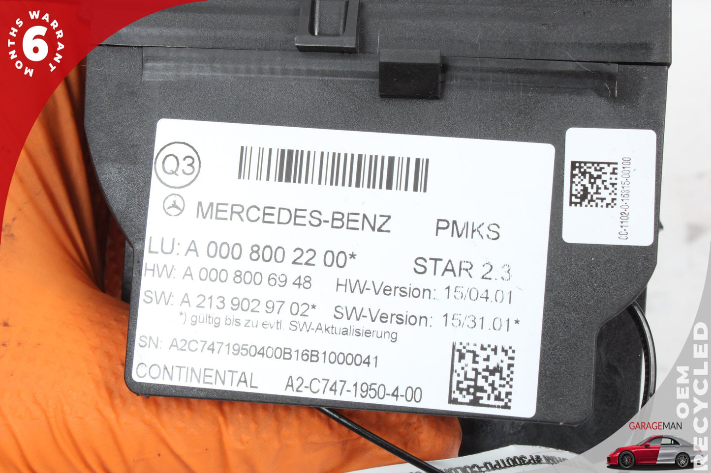 17-19 Mercedes-Benz E400 W213 Station Wagon Pneumatic Vacuum Air Pump 0008002200 OEM