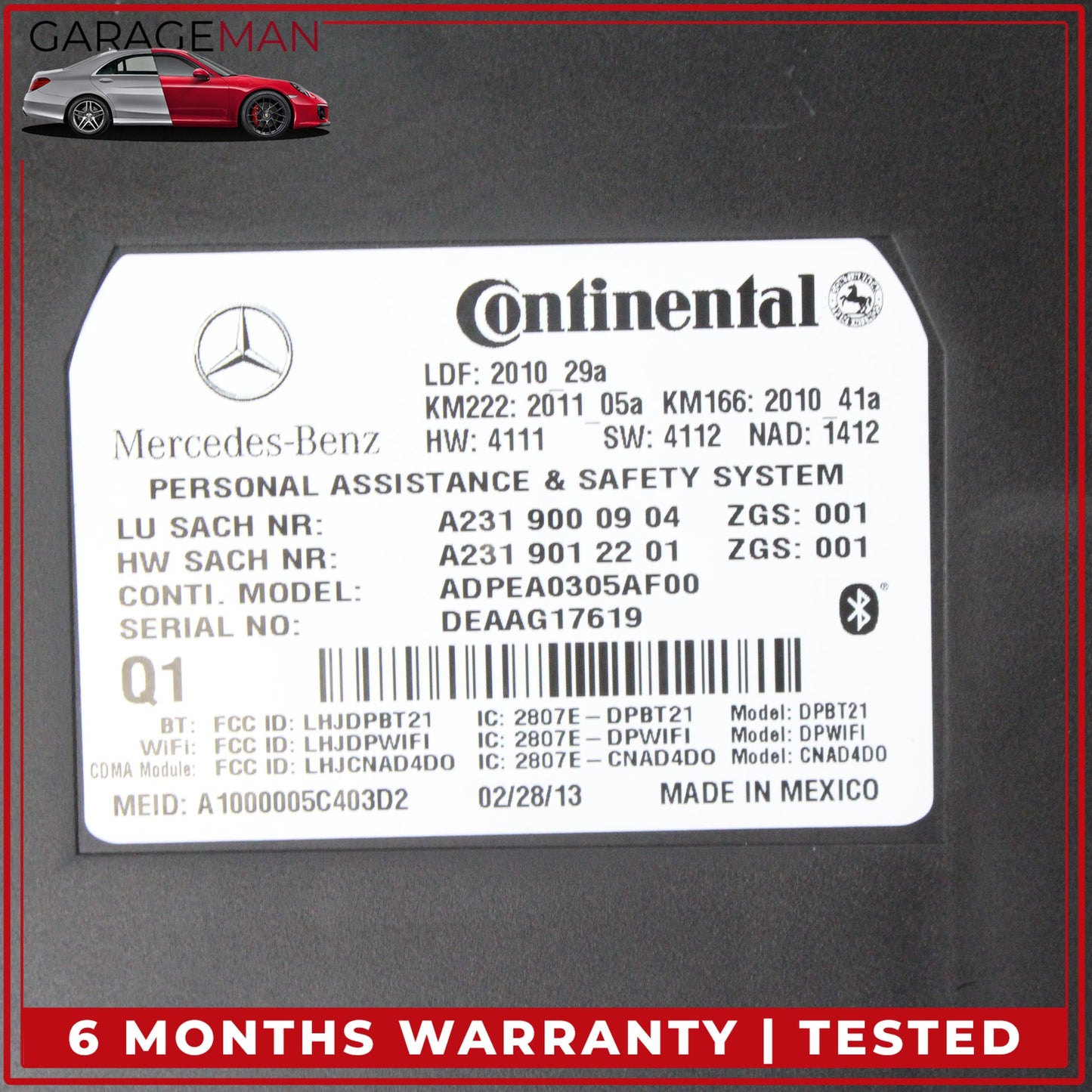 2010-2020 Mercedes W218 CLS550 CLA250 Tele Aid Control Module 2319000904 OEM