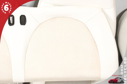 2013-2019 Fiat 500e Front and Rear Complete Seat Assembly White and Red OEM