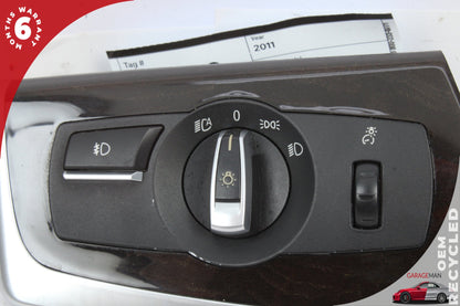 2011-2016 BMW 528i F10 Front Left Side Headlight Control Switch w/ Trim OEM