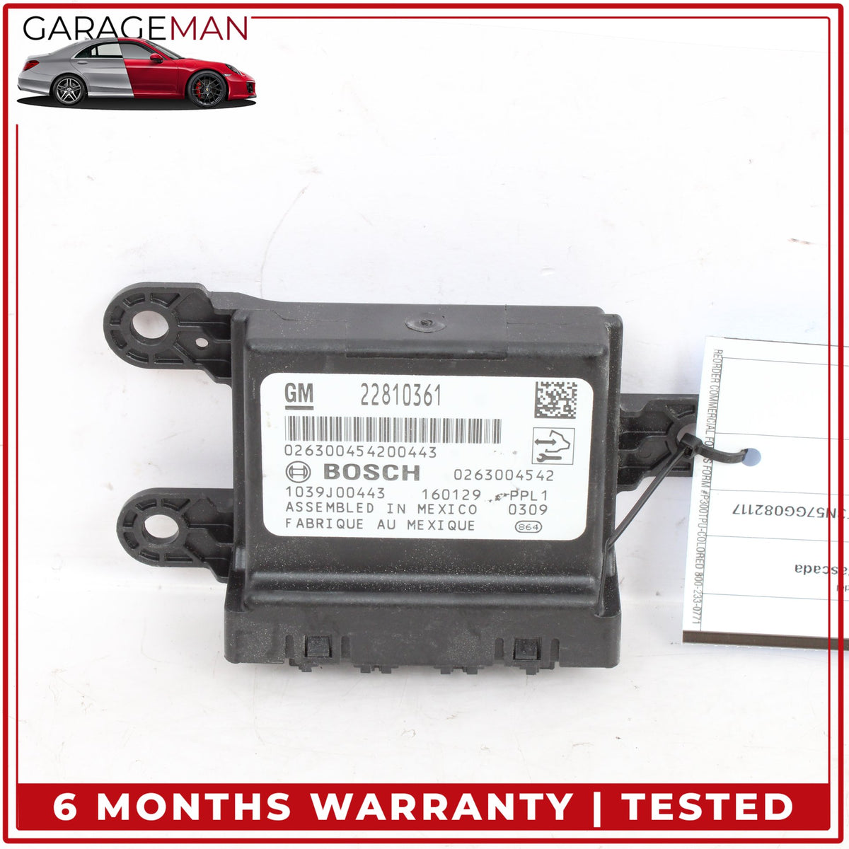 2016 Buick Cascada Convertible Parking Distance Control Module 22810361 OEM
