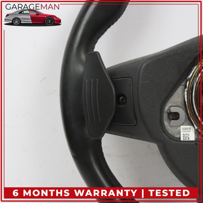 2015-2020 Jaguar F-Type X152 Steering Wheel Flat Bottom w/ Paddle Shifters OEM