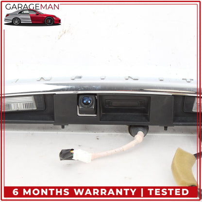 2014-2017 Infiniti Q50 Rear Trunk Lid Molding Plate w/ Lights and Camera OEM