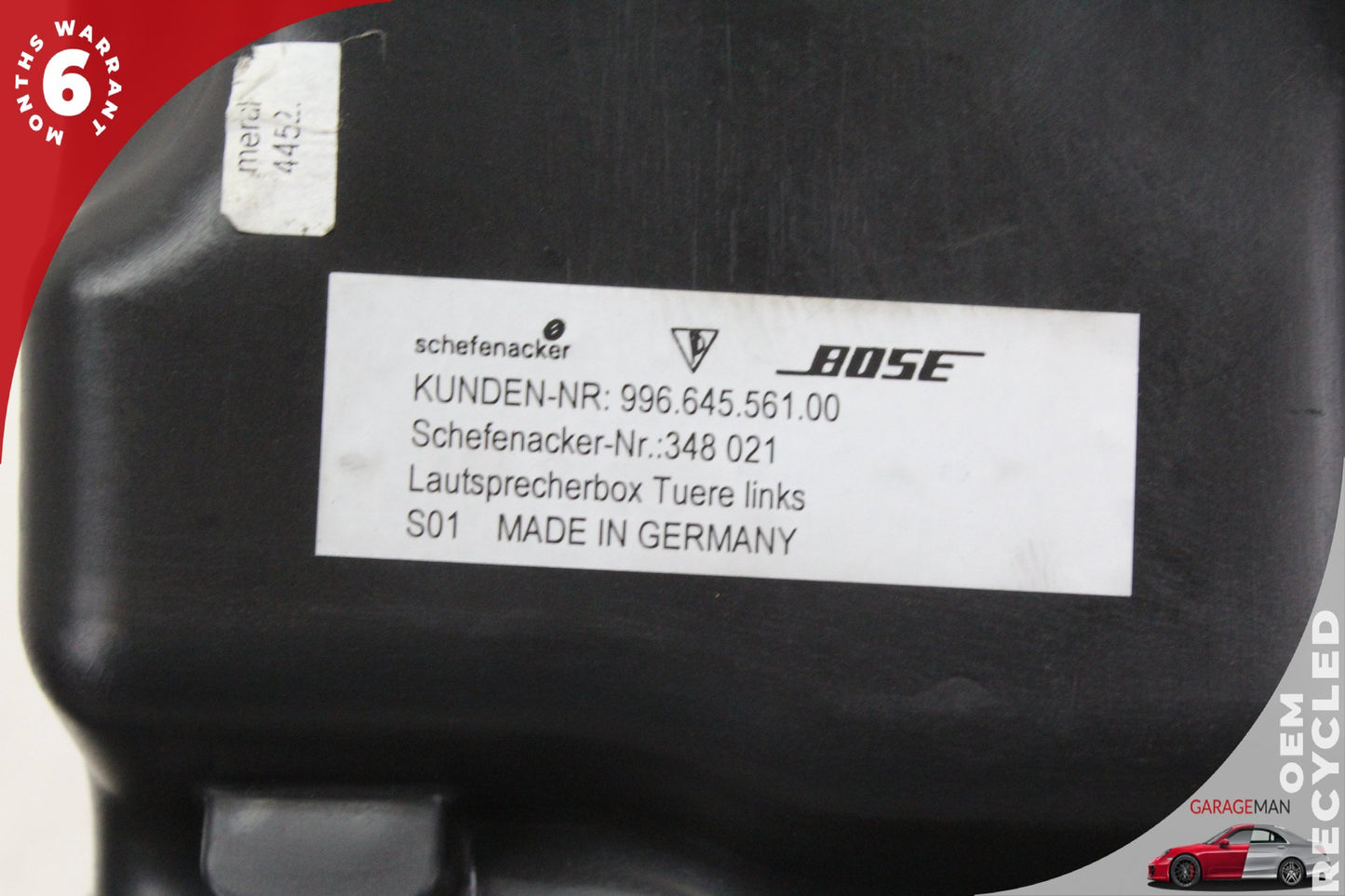 1999-2005 Porsche 911 996 Coupe Front Left Door Audio Subwoofer Speaker 99664556100