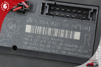 2007-2013 Mercedes W221 S550 Front Right Side Under Seat Control Module Unit OEM