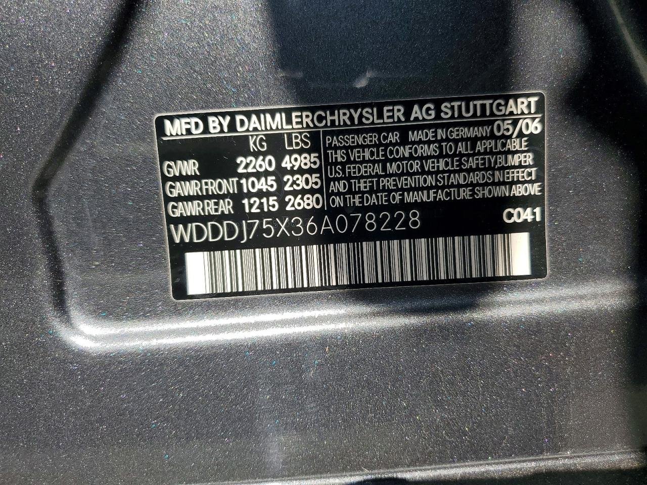 Parting Out- Mercedes-Benz CLS500 W219- 101