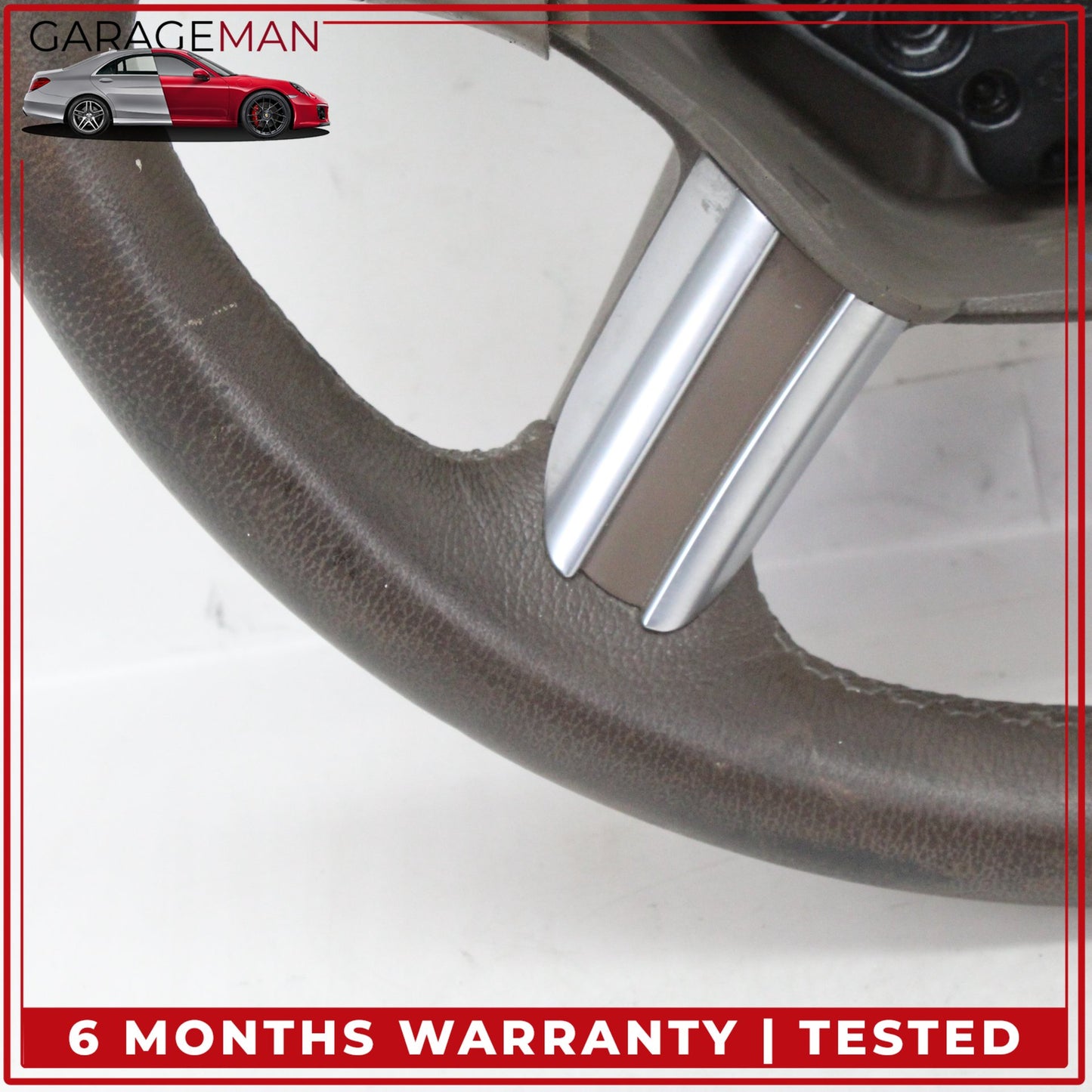 2006-2008 Mercedes X164 GL550 GL450 Steering Wheel Brown Wood 1644603503 OEM