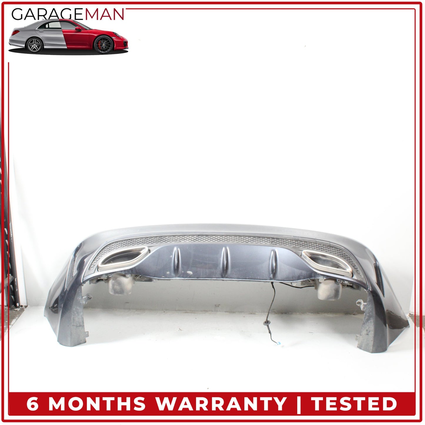 2015-2018 Mercedes W205 C300 Sedan Sport Rear Bumper Cover Assembly Gray OEM