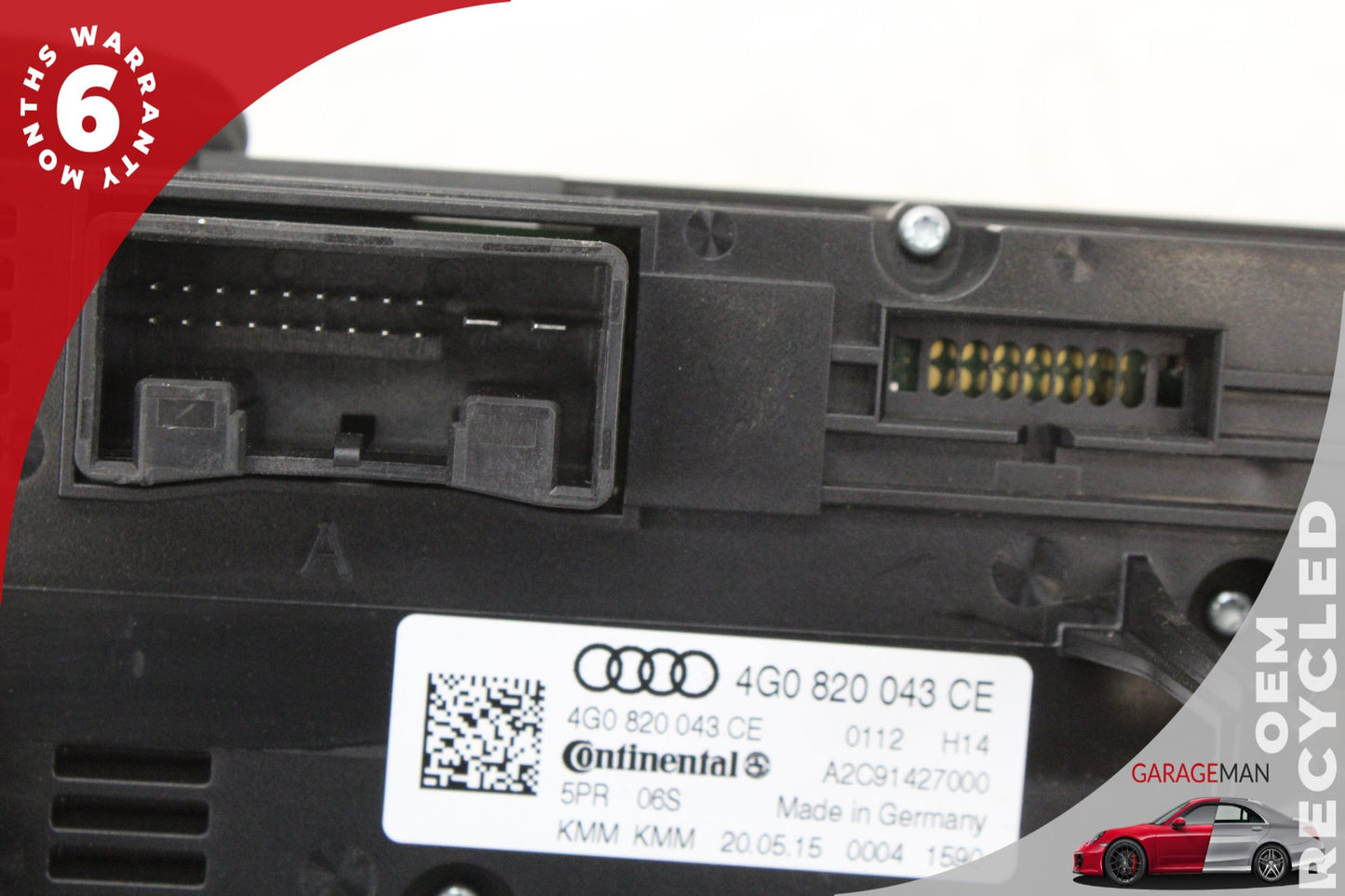 2012-2018 Audi S7 Front AC Temperature Climate Control Panel 4G0820043CE OEM