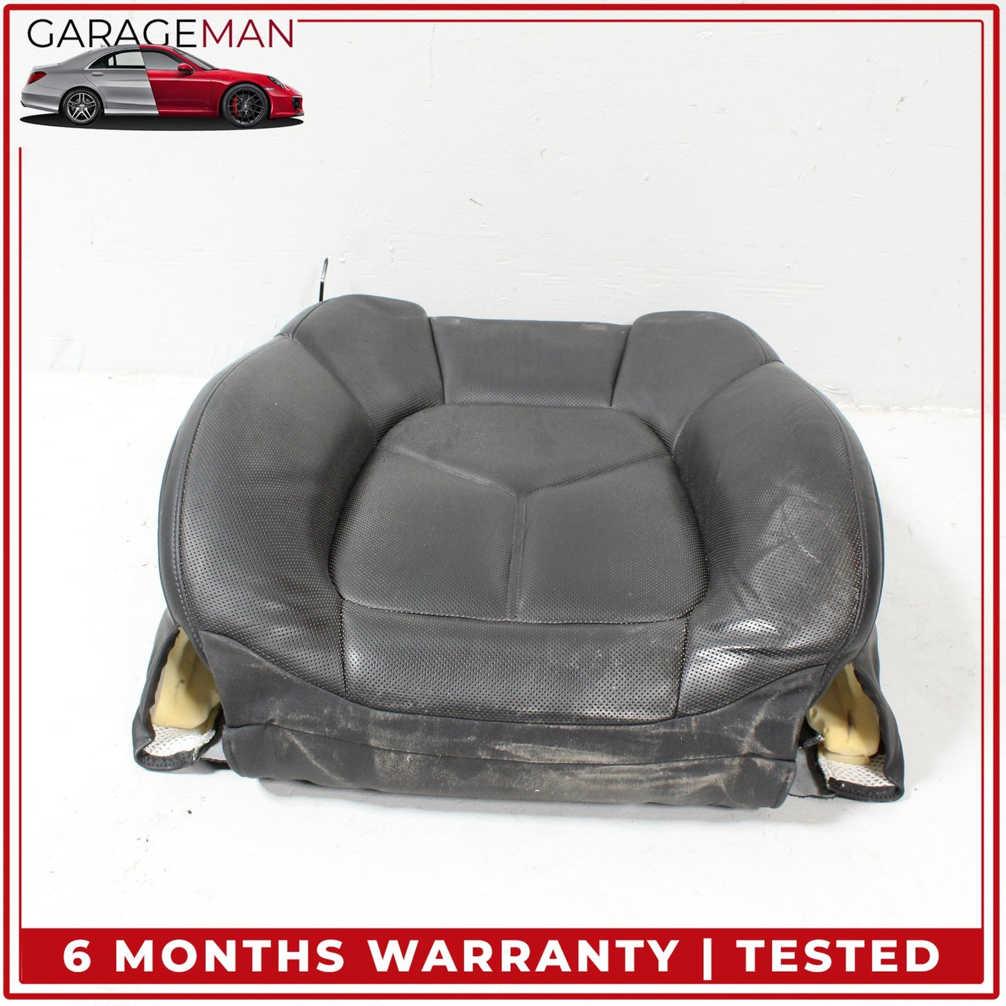 2011-2018 Porsche Cayenne 958 Front Left Side Top Upper Seat Cushion Black OEM