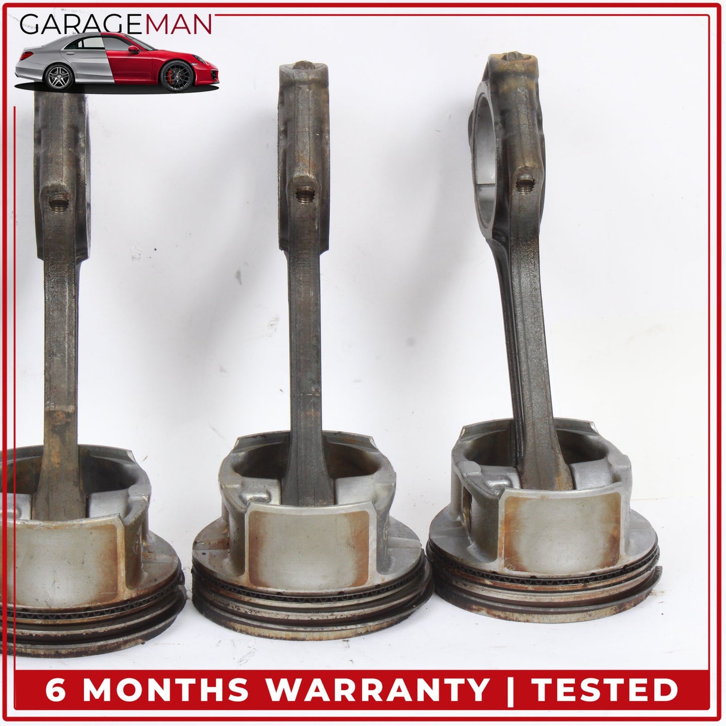 1998-2006 Mercedes W220 S430 Engine Motor Piston Connecting Rod Set of 8 OEM