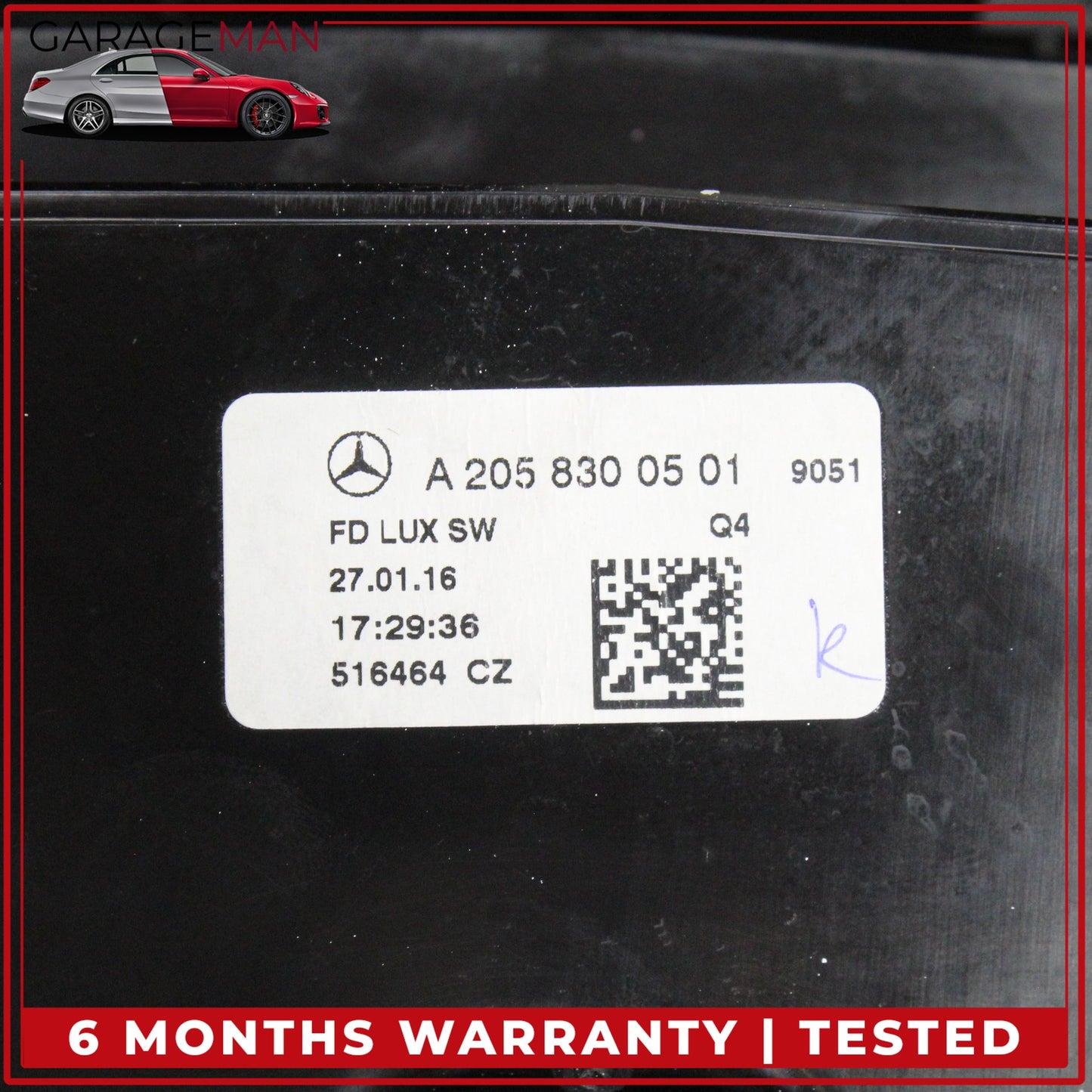 2015-2020 Mercedes W205 C300 C350e Rear Center Console A/C Air Vent Trim OEM