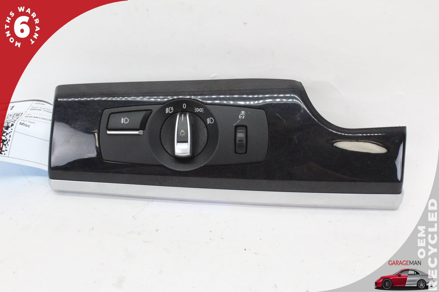 2009-2015 BMW 750i Front Left Side Headlight Switch Control w/ Trim 9192355 OEM