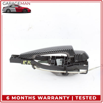2012-2018 BMW 328i F30 Rear Right Exterior Door Handle Carbon Fiber 7332268 OEM