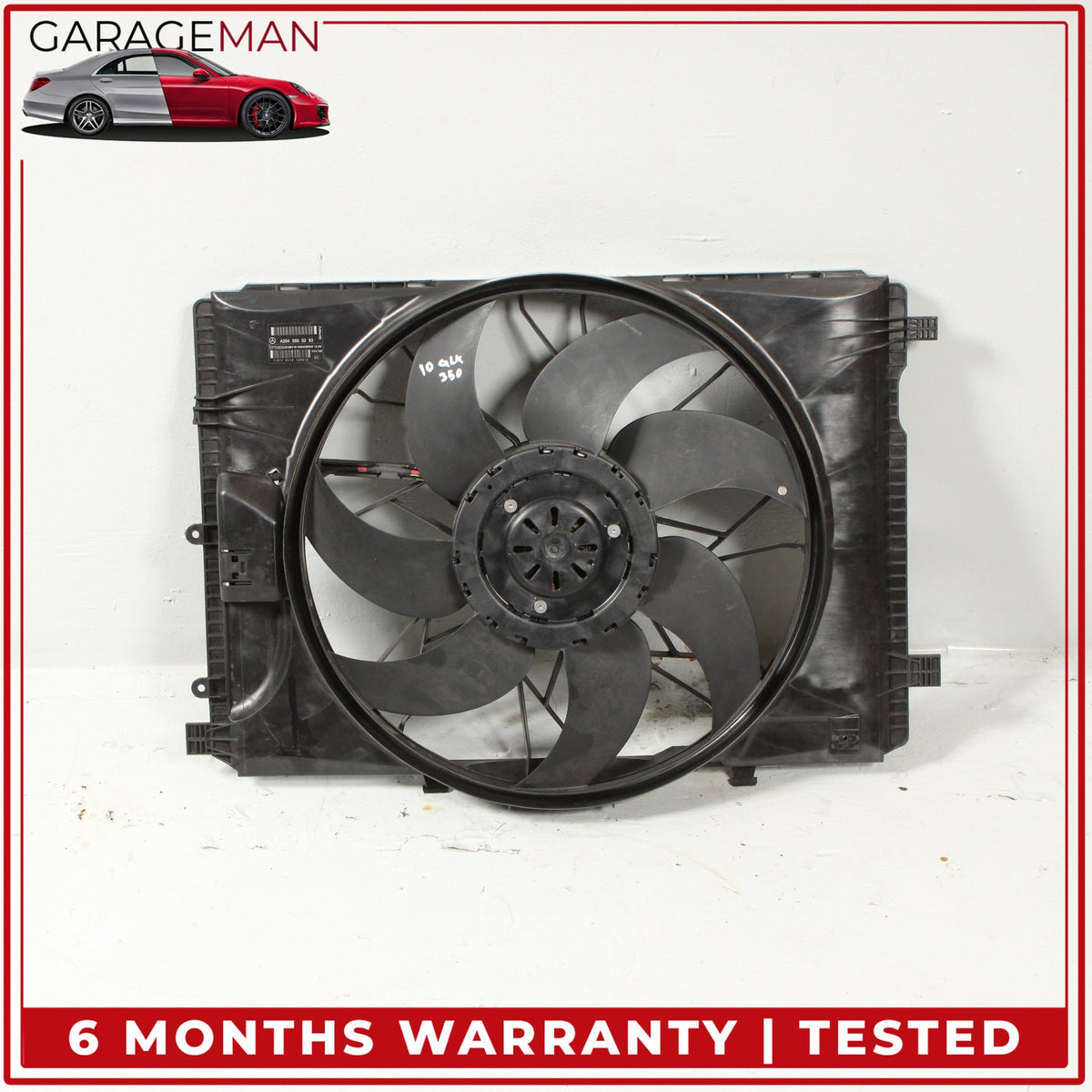 2008-2020 Mercedes X204 GLK350 Engine Radiator Cooling Fan Motor Assembly OEM