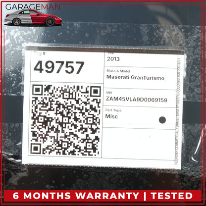 2008-2018 Maserati GranTurismo M145 Coupe Rear Left Quarter Window Glass OEM