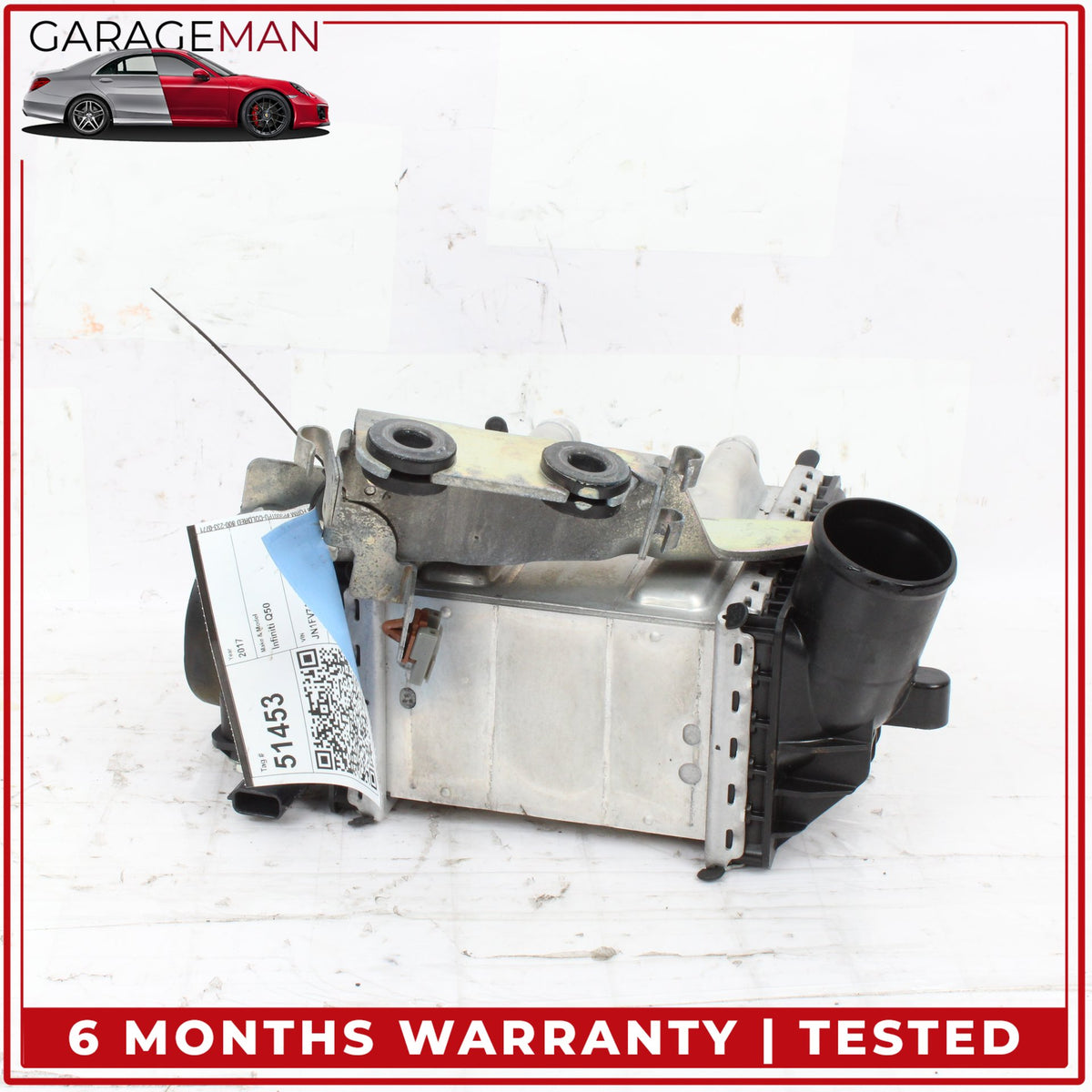 2016-2018 Infiniti Q50 Q60 Left Side Turbocharger Intercooler 144615CA1A OEM